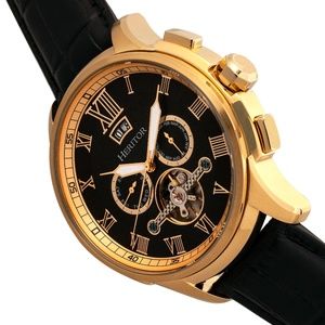 NWT Men's Automatic Genuine Leather Band Watch